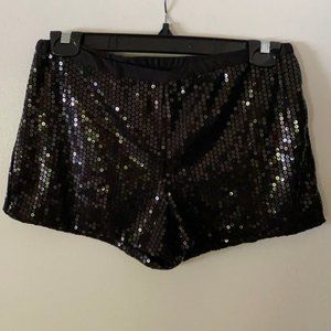 Black Sequin Shorts